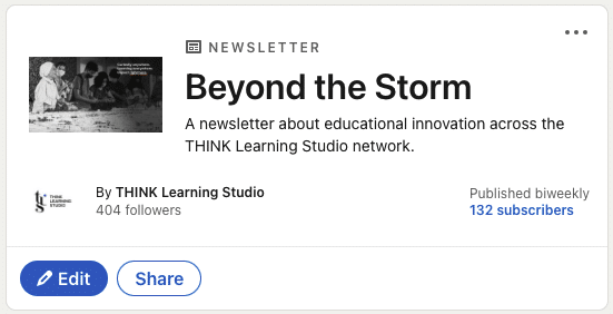 THINK Learning Studio’s New “Beyond the Storm” Newsletter