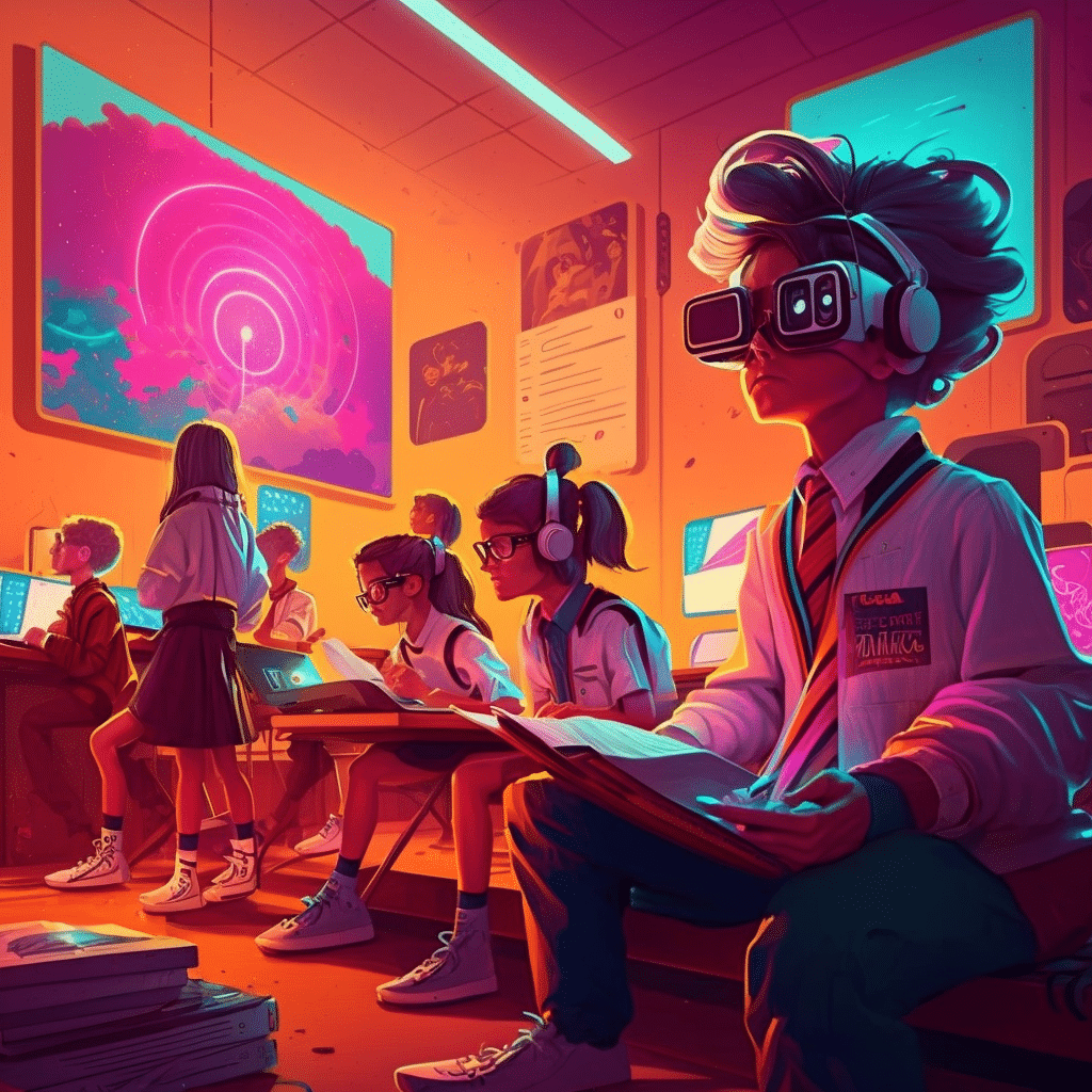 Potential view of students in the year 2040 -- where ed tech will likely be taken to the next level